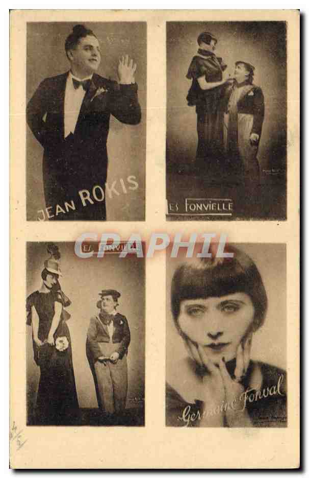Jean Rokis et Germaine Fonval — quatre portraits de vedettes — éditeur non identifié