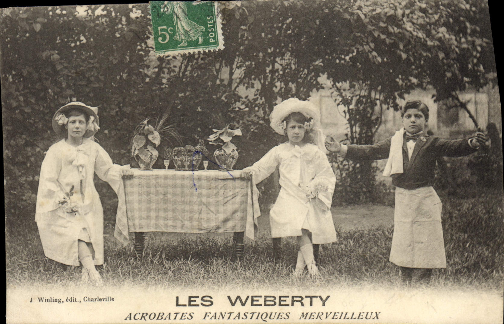 Les Weberty — Acrobates Fantastiques Merveilleux — J. Winling, édit., Charleville