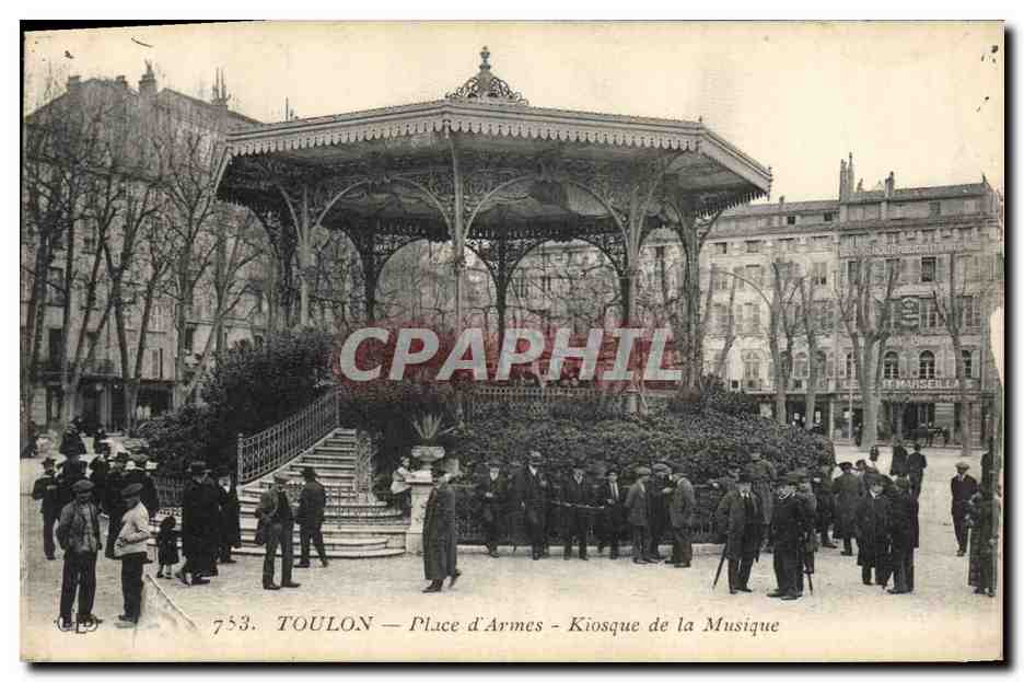 CPA Kiosque de la musique Toulon Place d'armes 