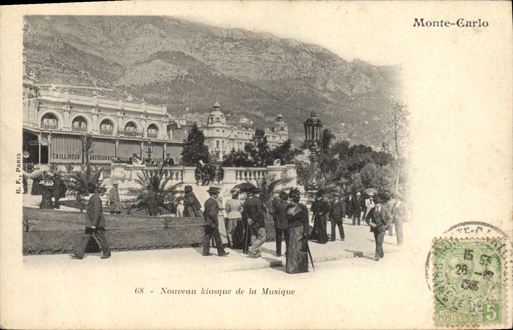 Monte-Carlo — Nouveau kiosque de la Musique — B.F. PARIS n°68