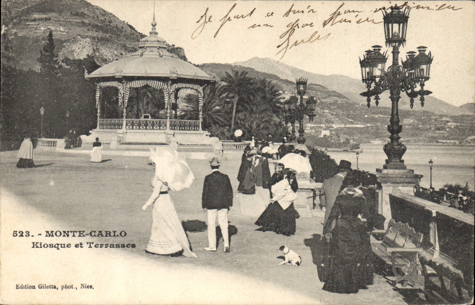 CPA Kiosque et terrasses Monte Carlo Monaco 
