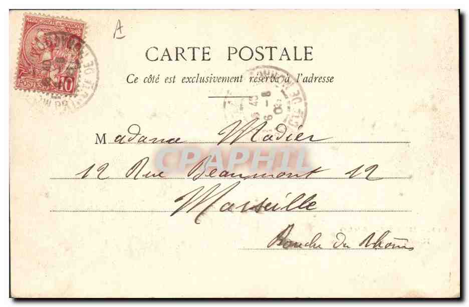 CPA Kiosque et terrasses Monte Carlo Monaco  — Rückseite