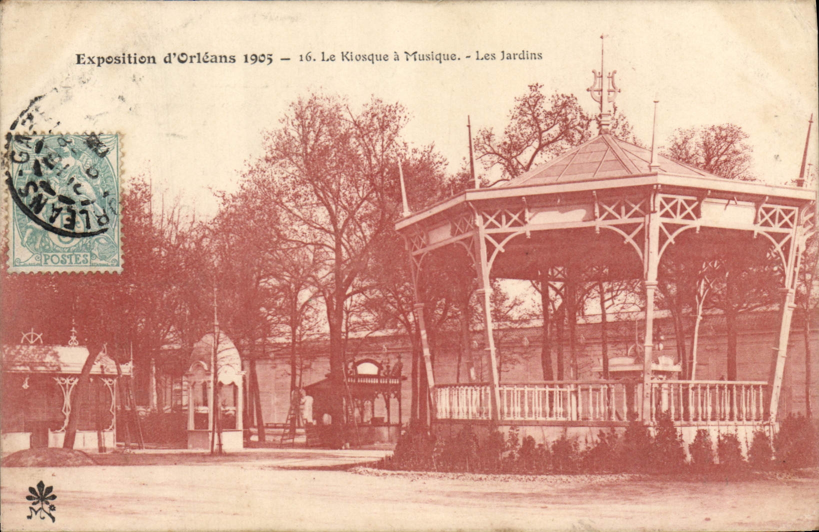 CPA Kiosque a musique Les jardins Exposition d'Orleans 1905 