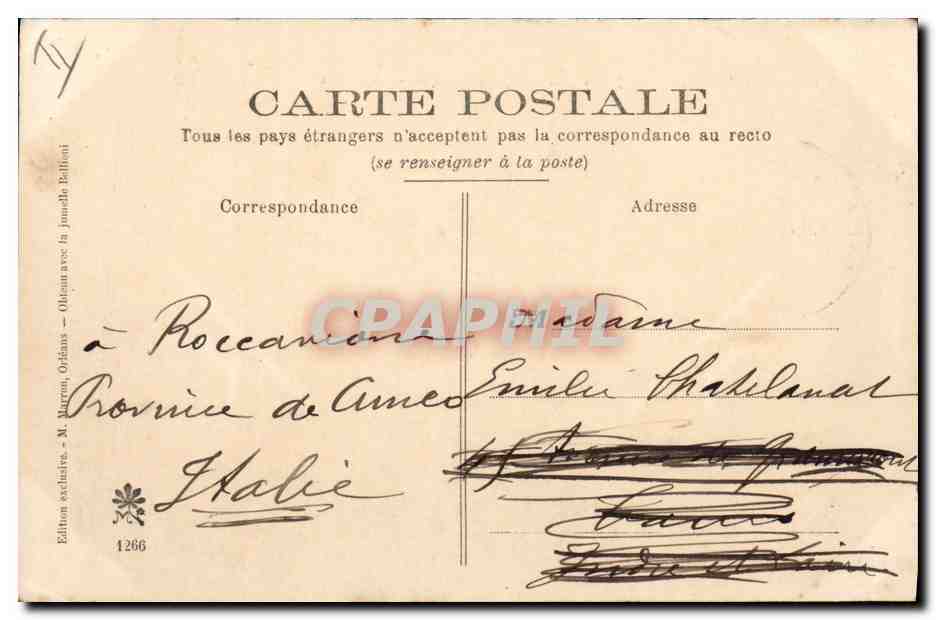 CPA Kiosque a musique Les jardins Exposition d'Orleans 1905  — Rückseite