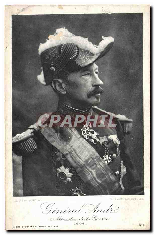 CPA Militaria General Andre Ministre de la Guerre 1904 