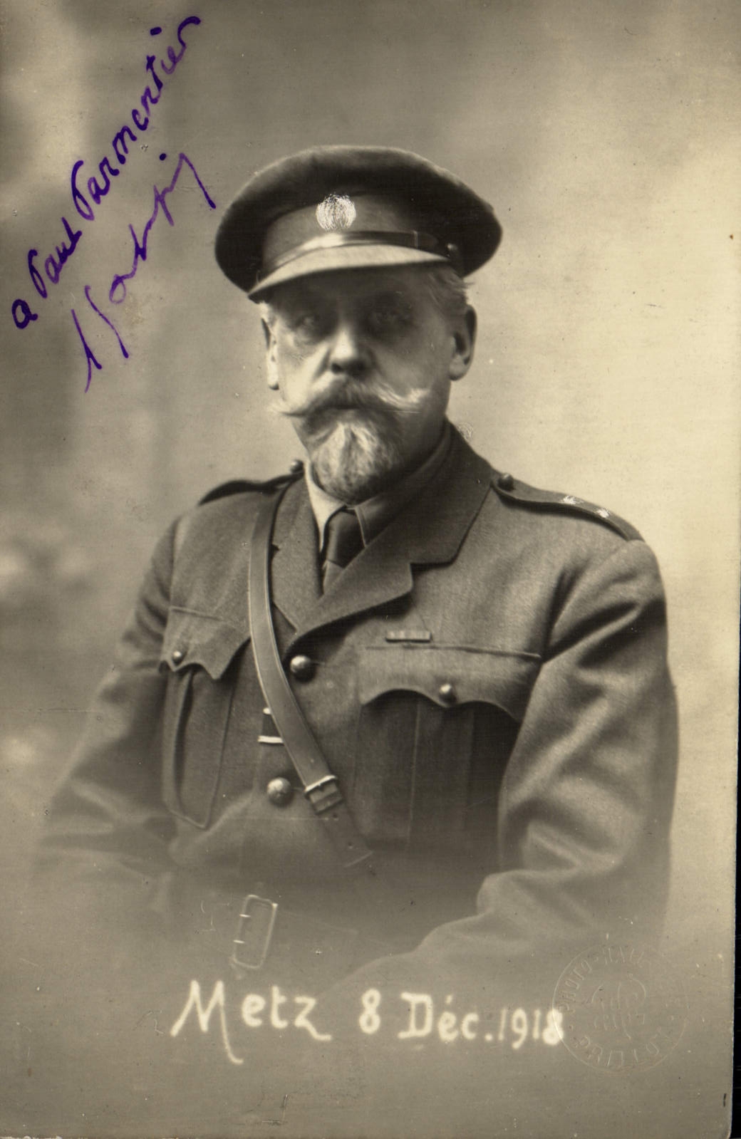 Officier militaire — Metz, 8 décembre 1918 — Photographe Martig