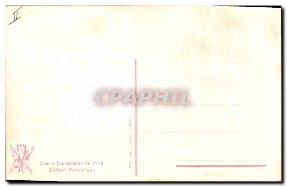 CPA Militaria Le Prince de Galles porte drapeau des grenadiers de la garde  — Rückseite