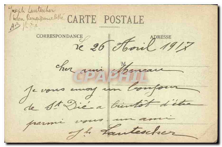 La Guerre dans les Vosges 1914-1915 — Le Général et les Officiers de l'Etat-Major de la 26e Division de Réserve — Occupation de Saint-Dié — Back