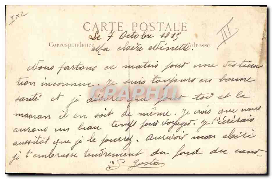 CPA Militaria Le general French  — Verso
