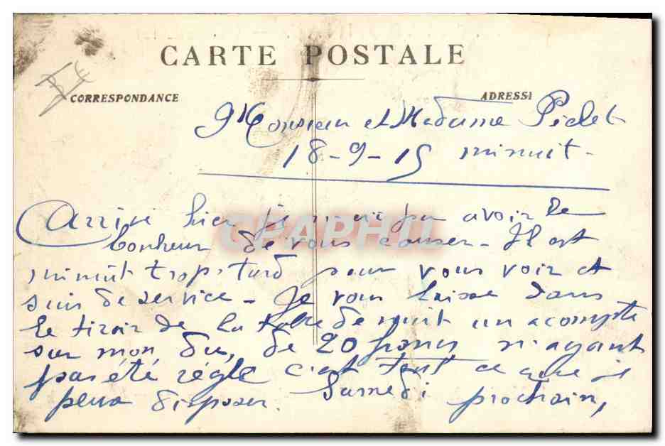 CPA Bateau SS Madonna Marseille Naples New York Marseille Lisbonne Providence New York — Verso