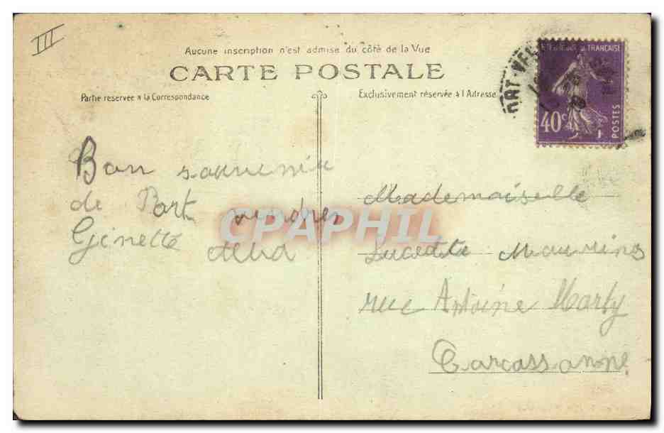 CPA Bateau Port Vendres Le Mustapha II et le port  — Verso