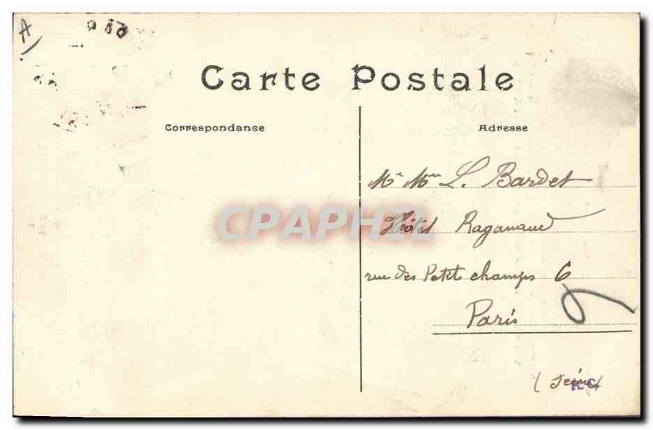 La Savoyarde de Montmartre — clocher du Sacré-Cœur — éditeur C. M., n° 134 — Verso