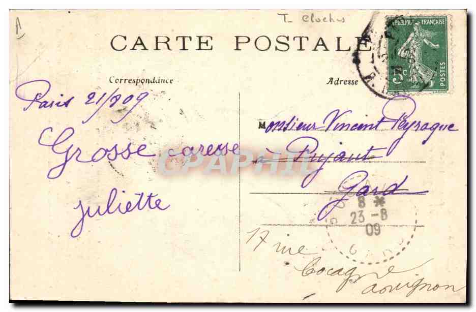 La Savoyarde de Montmartre — clocher du Sacré-Cœur de Montmartre — C. M. n°184 — Achterkant