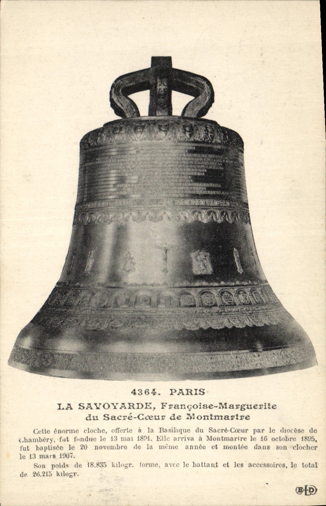 La Savoyarde, cloche du Sacré-Cœur de Montmartre — Paris — n° 4364