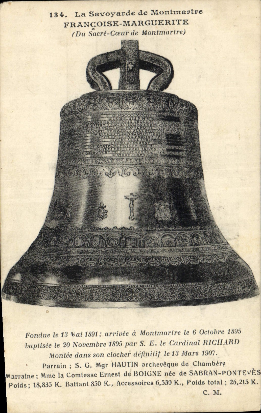 La Savoyarde de Montmartre — Francoise-Marguerite (Du Sacré-Cœur de Montmartre) — C.M. n°134