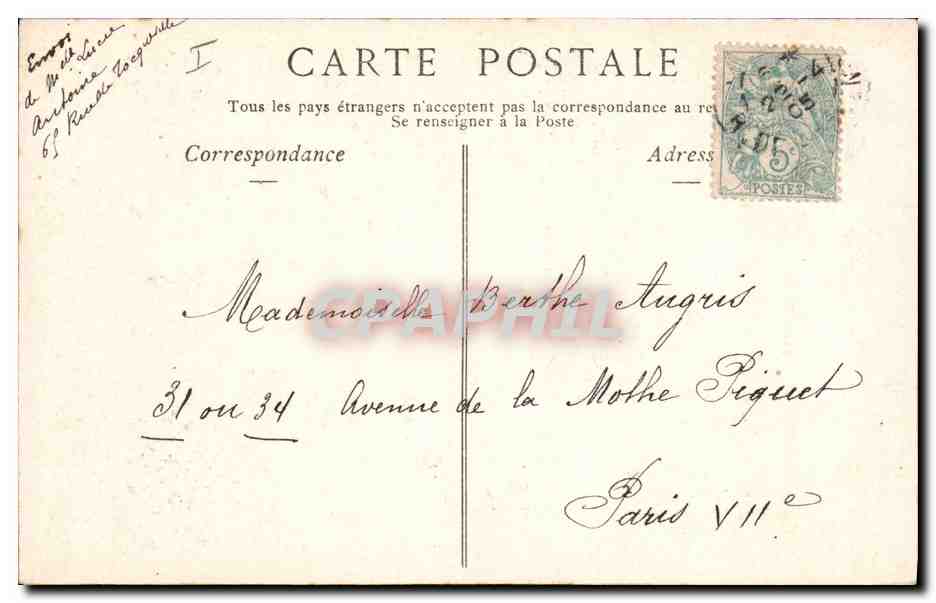 CPA Cloche Paques  — Verso