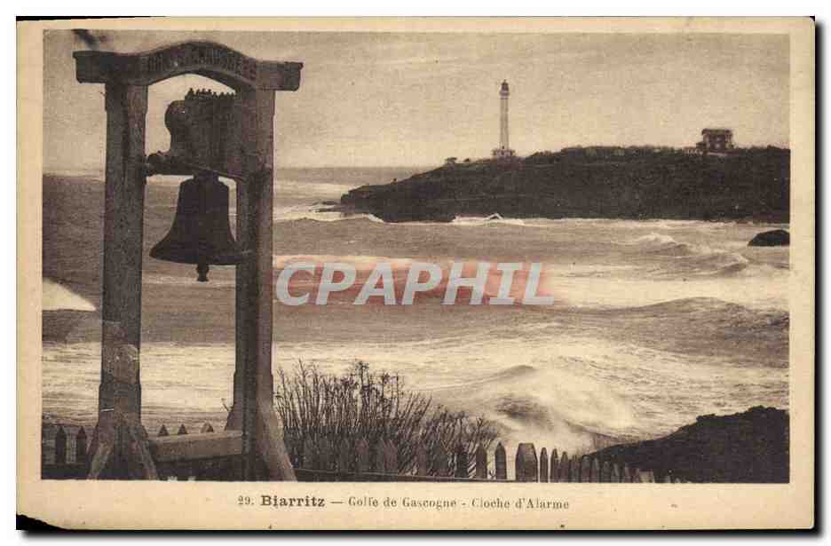 CPA Cloche Biarritz Golfe de Gascogne Cloche d'alarme 
