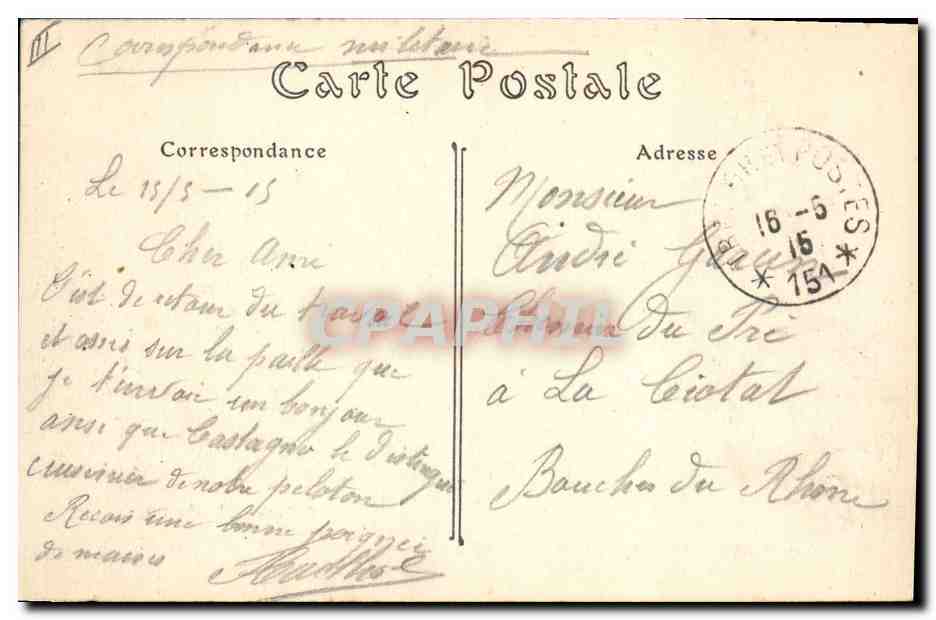 Cathédrale de Reims — Les cloches de la tour nord incendiées par les Allemands le 19 septembre 1914 — Collection La Croix, n° 52 — Verso