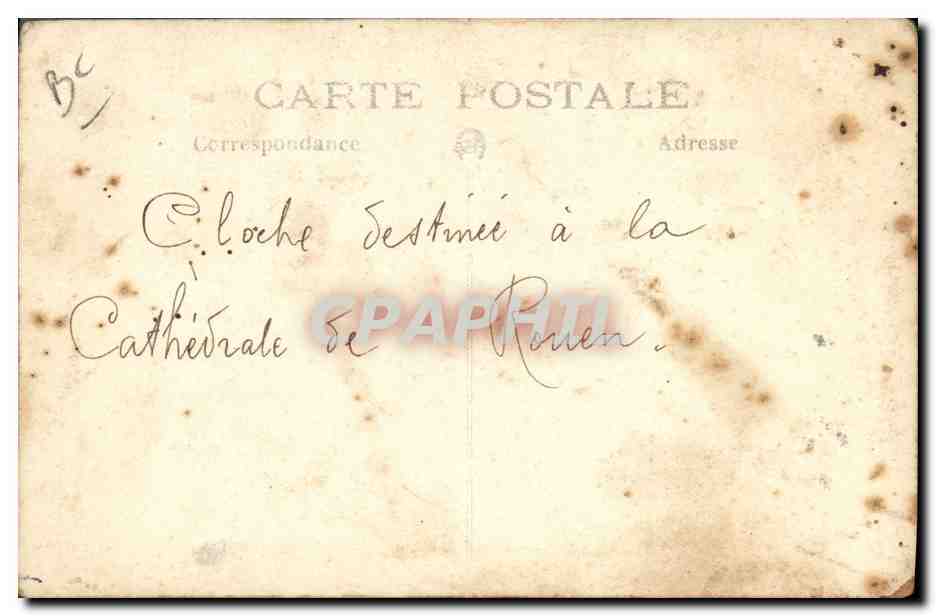 CPA Cloche La Jeanne d'arc — Verso