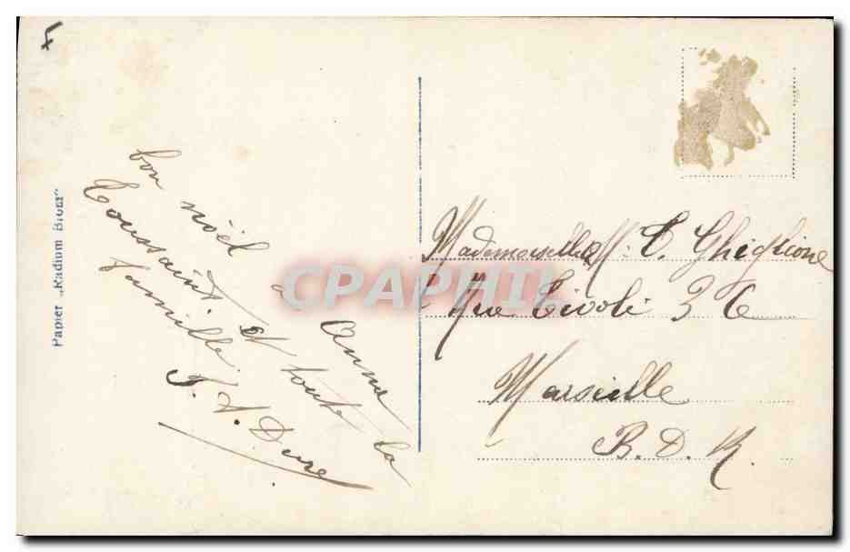 CPA Cloche Enfants Noel — Verso