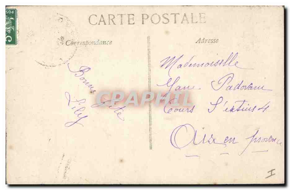 CPA Cloche Femme  — Verso