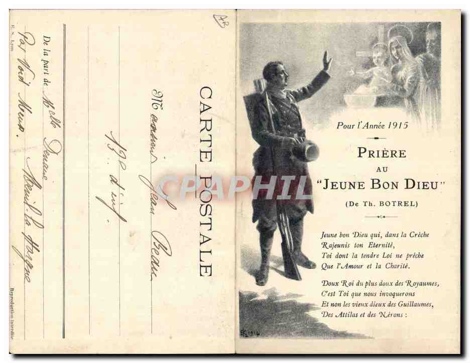 CPA Folklore Priere au Jeune Bon Dieu Th Botrel 