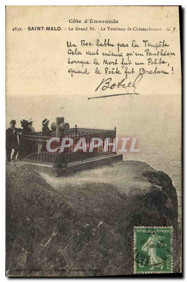 CPA Botrel Saint Malo Le Grand Be Le tombeau de Chateaubriand 