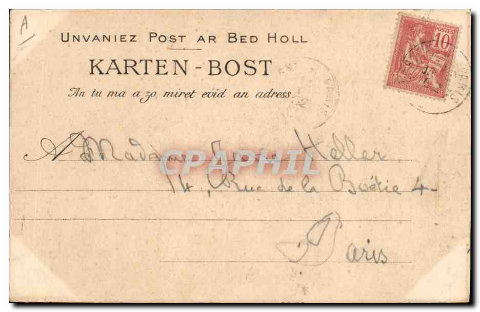 CPA Folklore Le chansonnier breton Theodore Botrel  — Verso