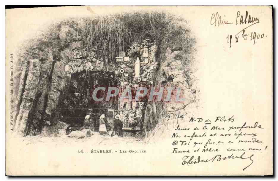 CPA Etables Les grottes Botrel 