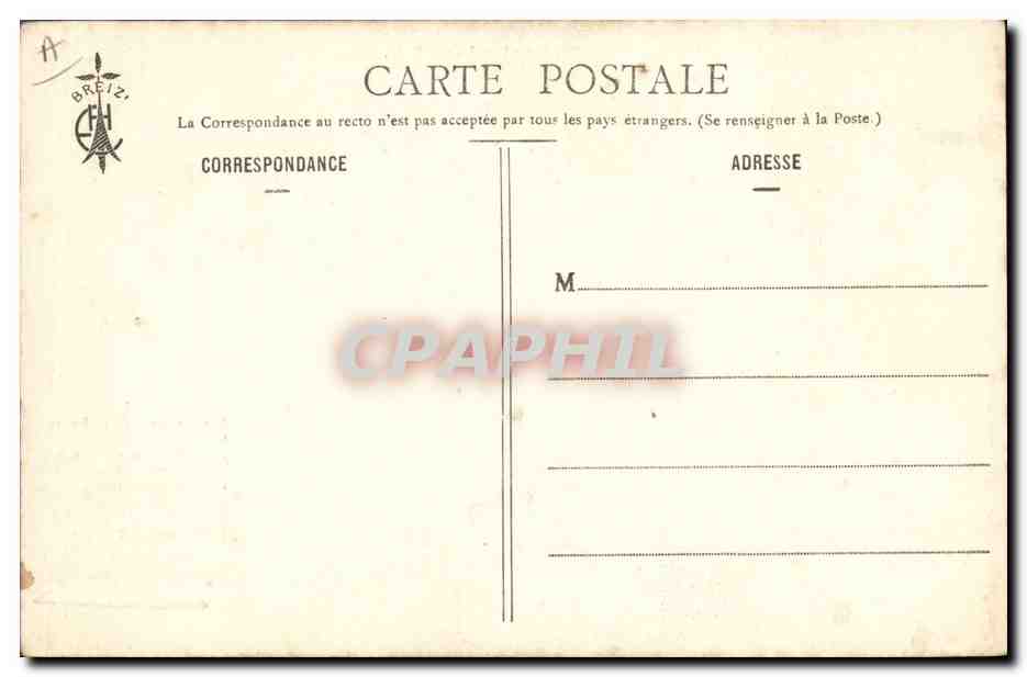 CPA Folklore Botrel Sur les bords de la Rance  — Verso