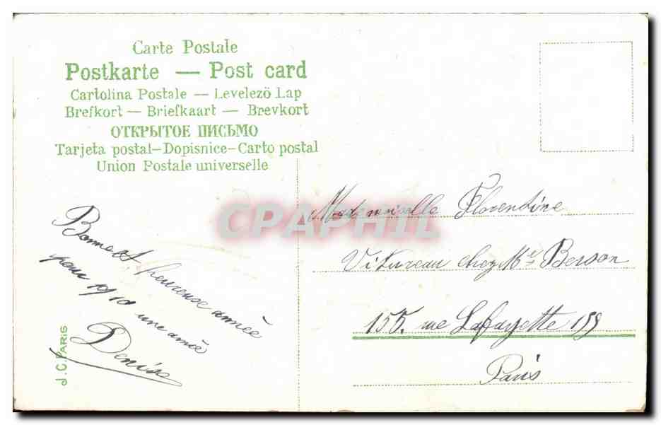 CPA Fantaisie Fleurs  — Rückseite