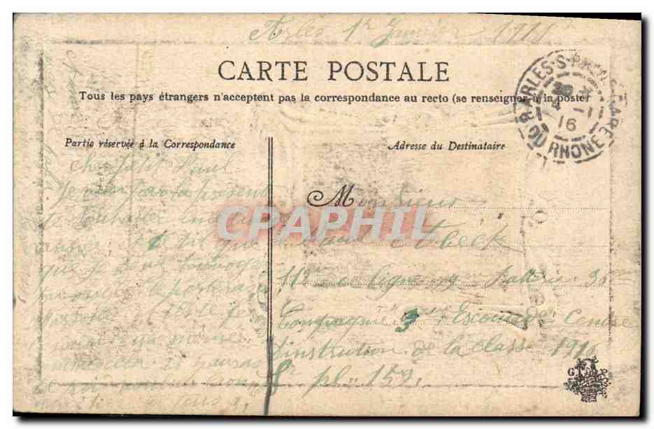 CPA Fantaisie Fleurs Femme  — Rückseite