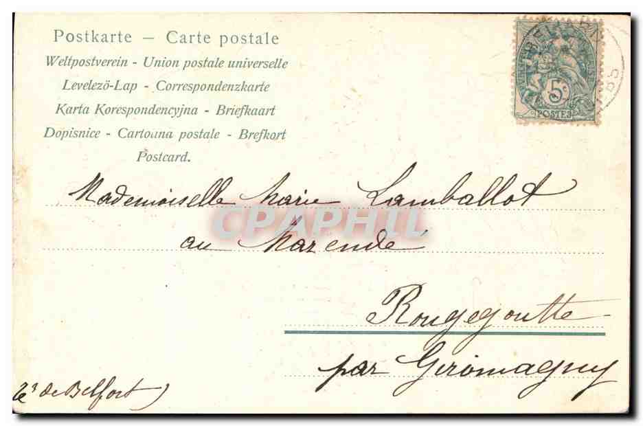 CPA Fantaisie Fleurs  — Rückseite