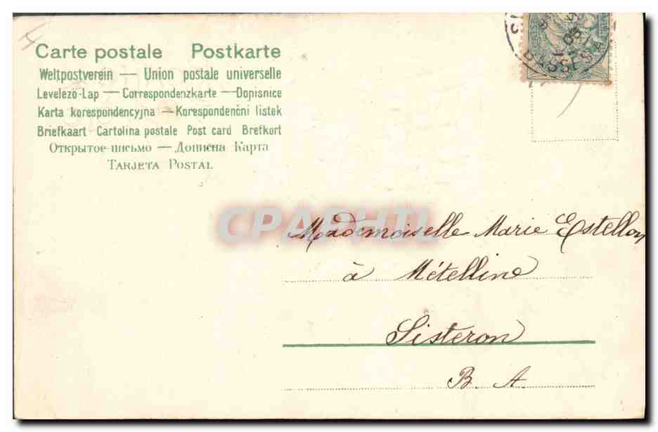 CPA Fantaisie Fleurs  — Rückseite