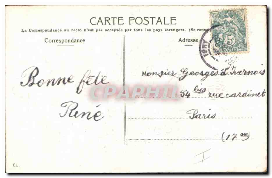 CPA Fantaisie Fleurs  — Rückseite