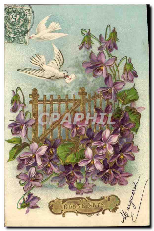 CPA Fantaisie Fleurs Colombes 