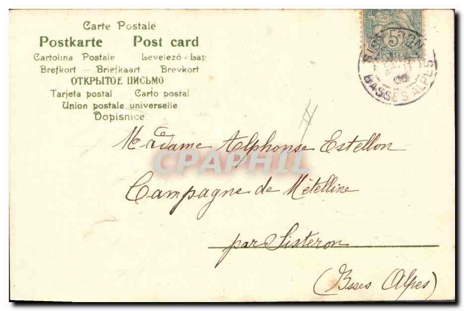 CPA Fantaisie Fleurs  — Verso