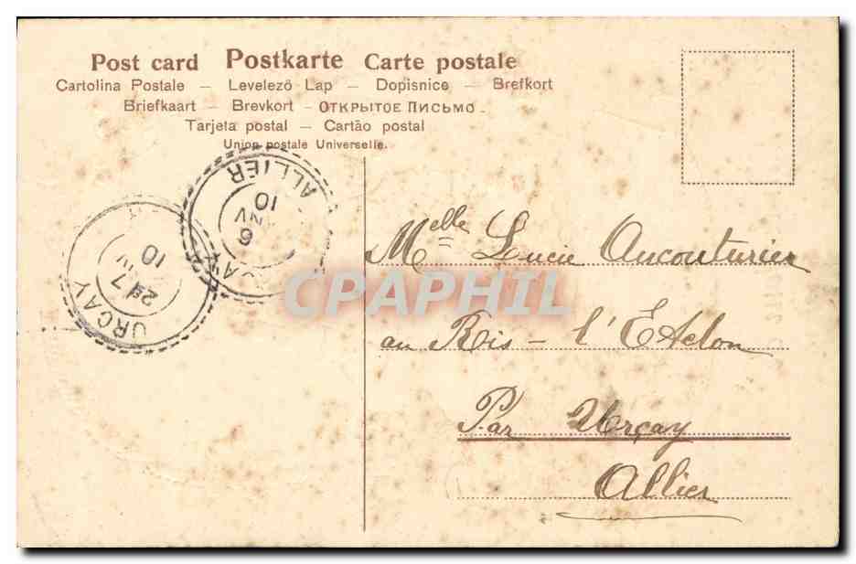 CPA Fantaisie Fleurs Enfant Trefle  — Rückseite