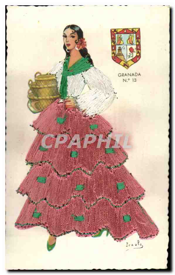 Femme en costume traditionnel — Granada — éditeur Iraulo, N.º 13