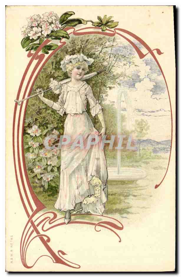 CPA Fantaisie Illustrateur Femme 