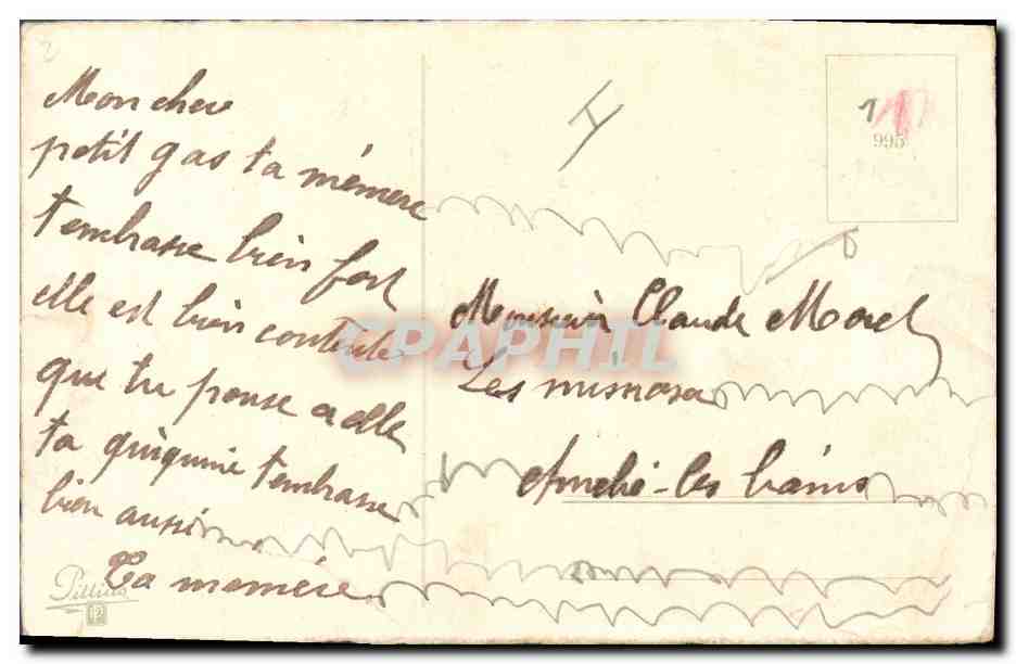 CPA Fantaisie Illustrateur Enfant Chiens  — Rückseite