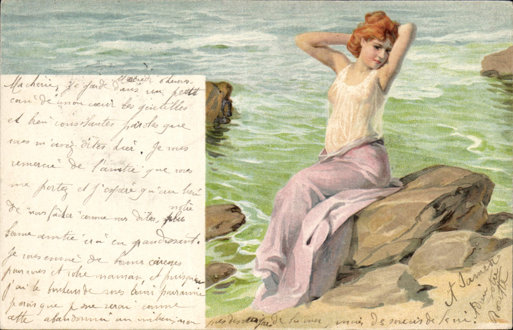 CPA Fantaisie Illustrateur Femme 