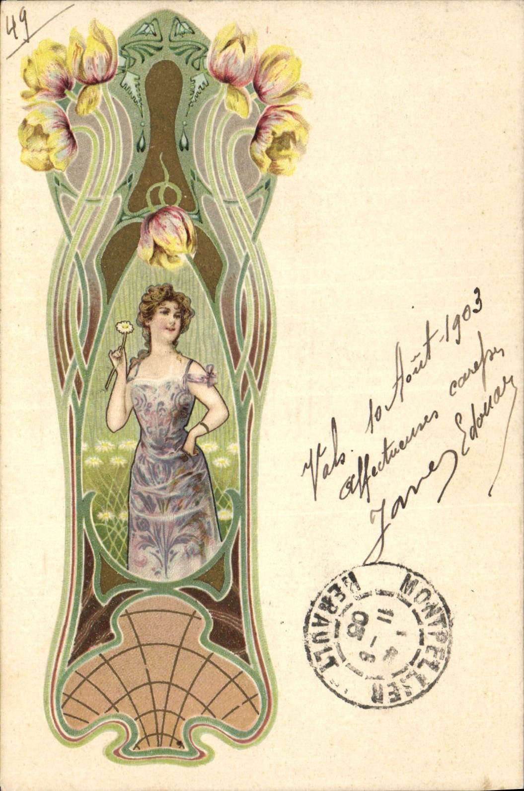 CPA Fantaisie Illustrateur Femme 
