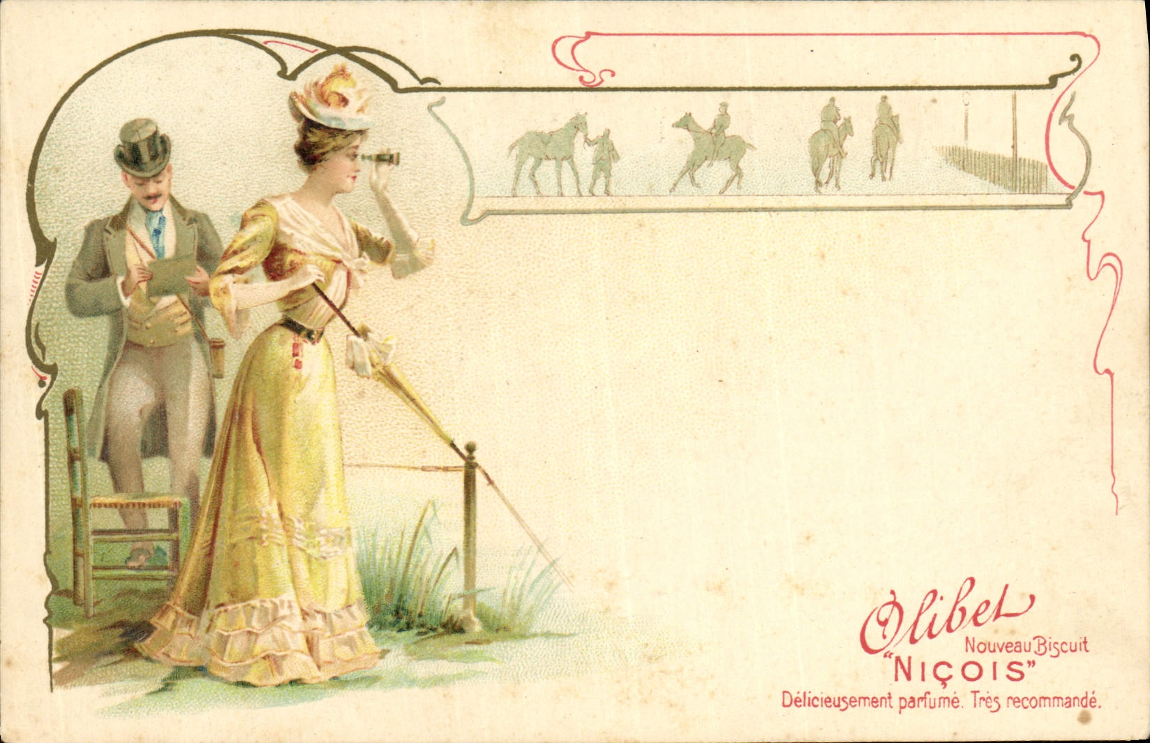 CPA Fantaisie Illustrateur Femme Olibet Nicois Biscuit 