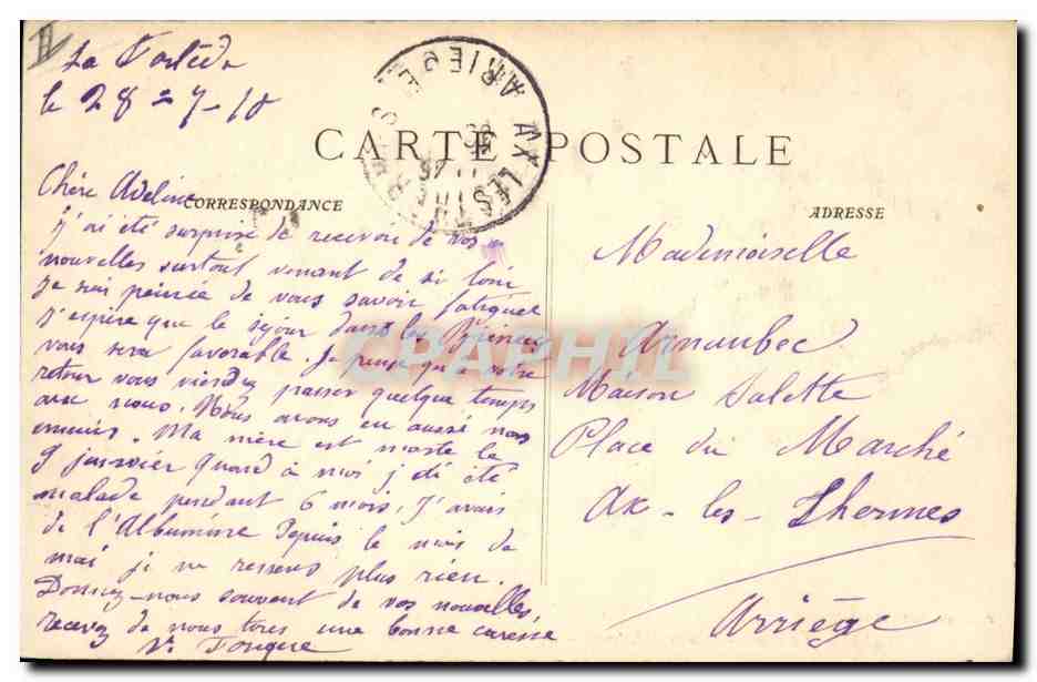 CPA Toulon Place d'armes Prefecture Maritime et Kiosque a musique  — Verso