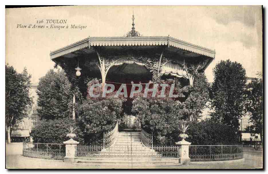 CPA Kiosque a musique Place d'armes Toulon 