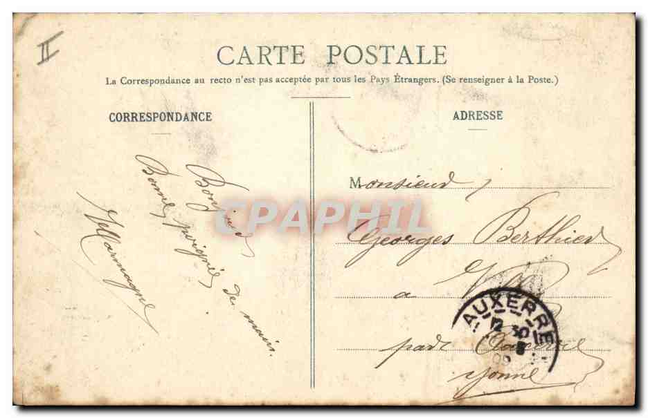 CPA Kiosque de musique Le casino Bourbonne les Bains  — Verso