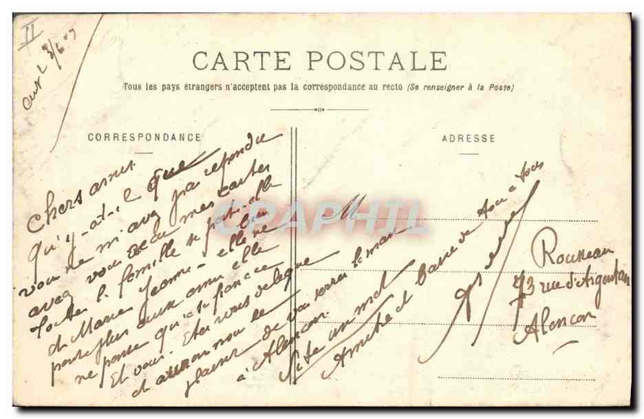 CPA Kiosque Alencon Les promenades  — Rückseite