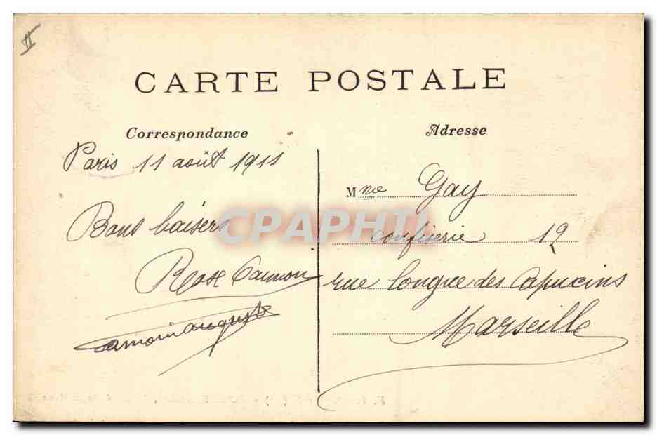 CPA Kiosque Paris Buttes Chaumont l'heure de la musique — Verso