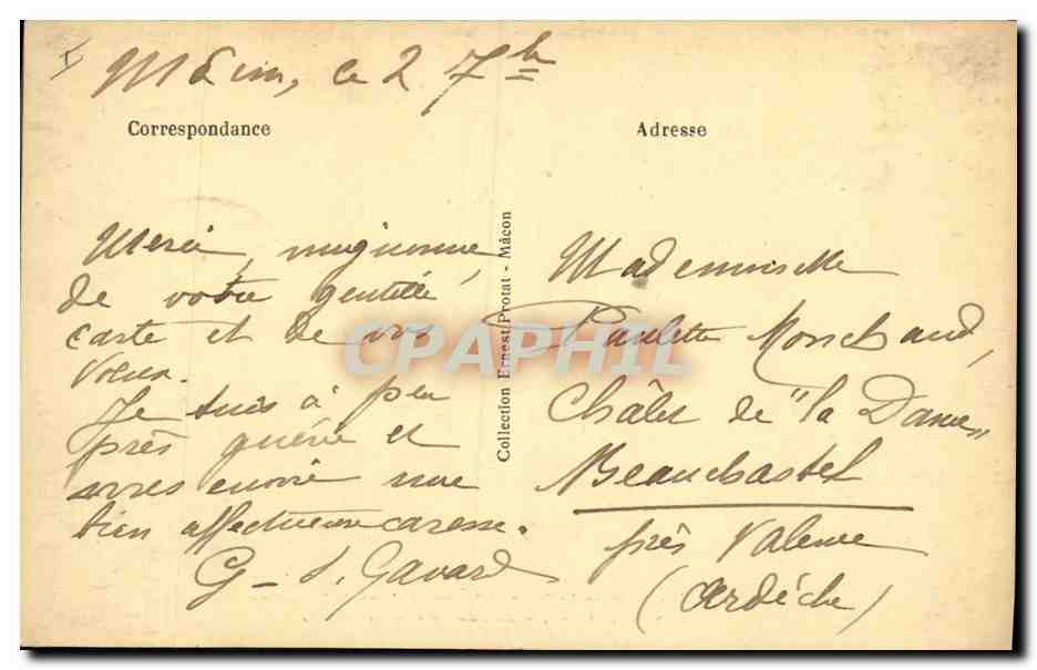CPA Chien Chiens Fido Le chien du poete Madame de Lamartine  — Rückseite